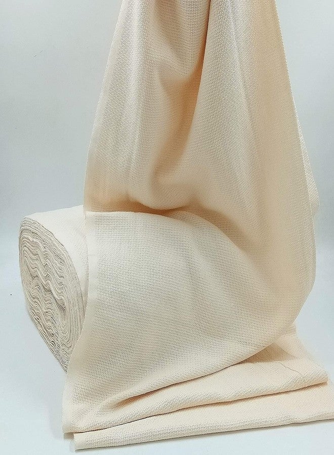 Aro Art قماش قطني ناعم للتطريز بالغرز المتقاطعة من آرو آرت، عرض 34 بوصة (86.36 سم)، 8 غرز في البوصة، طول 3 أمتار (3 أمتار، لون أبيض كريمي)، وزن 454 غرامًا. - Image 3